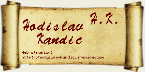Hodislav Kandić vizit kartica
